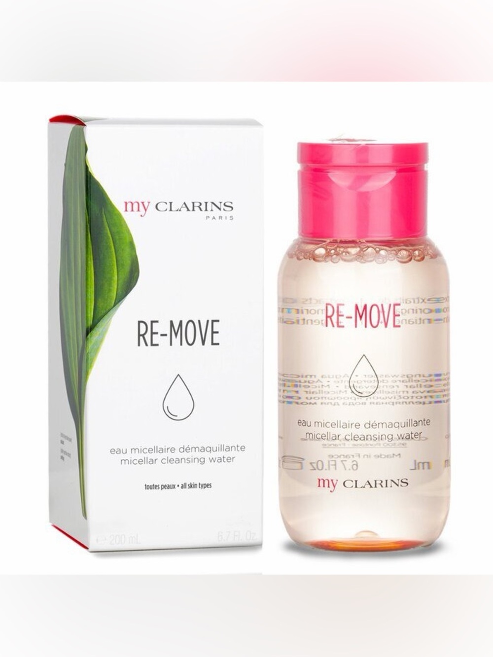 NIB My Clarins Re-Move Micellar Cleansing Water 200ml/6.7oz